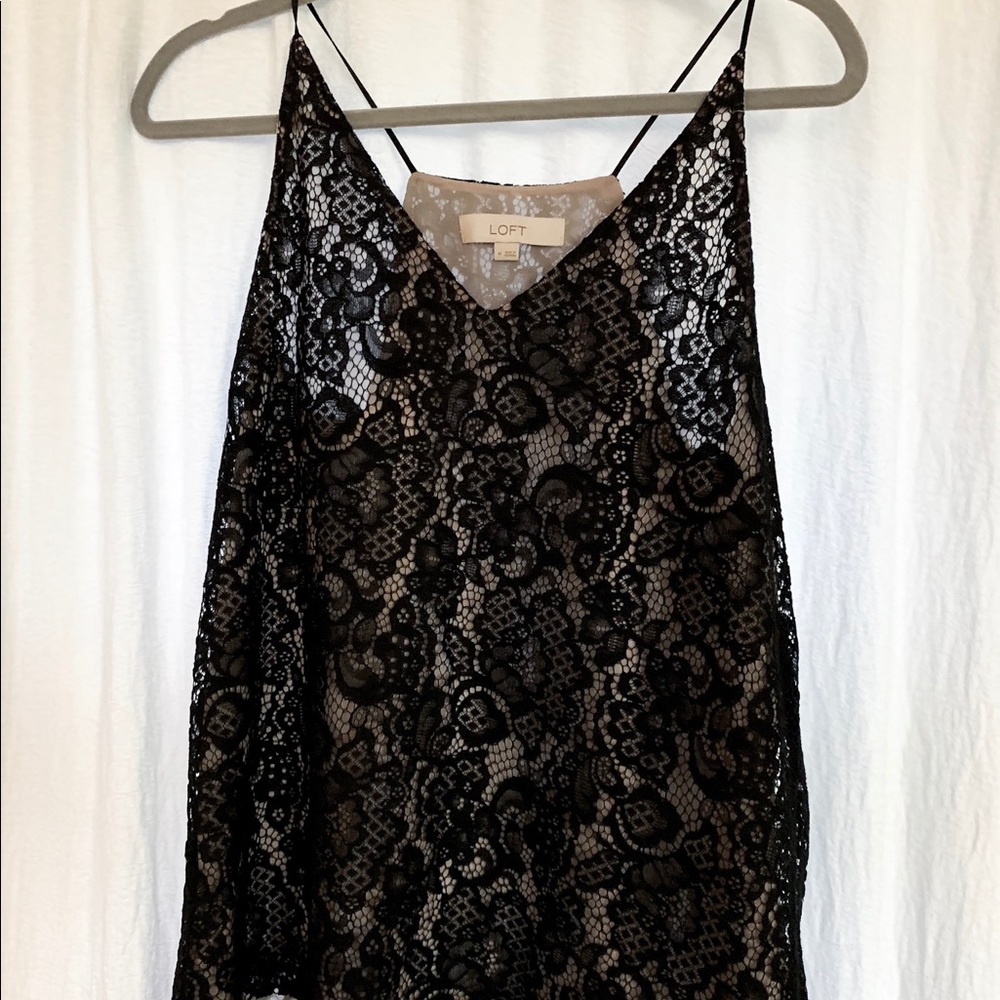 Loft Black Lacey Strappy Cami